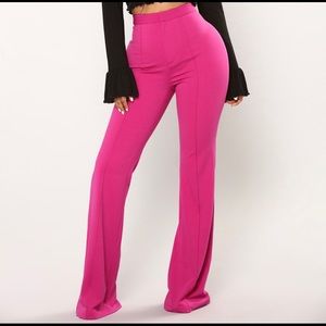 High rise flared dress pants